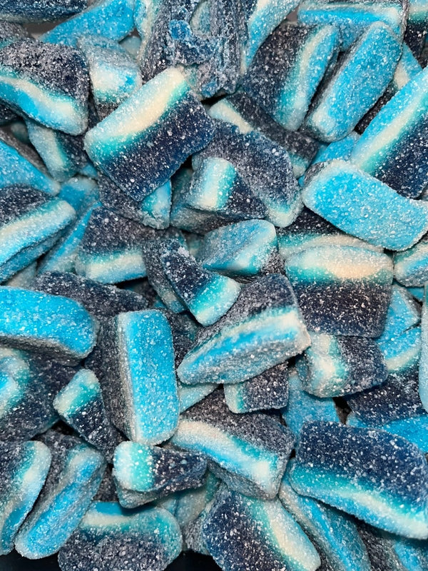 Fizzy Blue Raspberry Slices – Essex Sweet Tooth